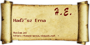Haász Erna névjegykártya