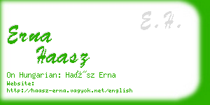 erna haasz business card